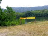 Crocodile Warning at Daintree River Ferry